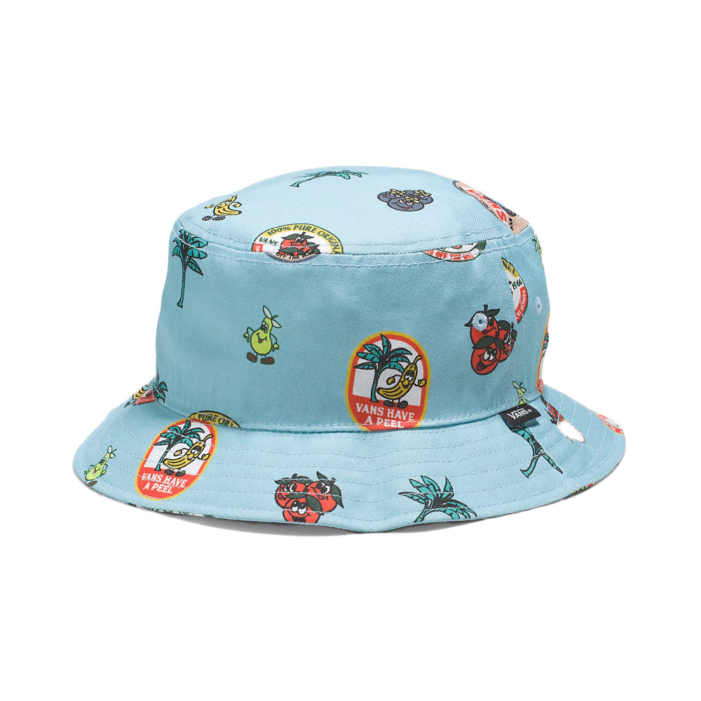 Vans Youth Undertone Hat Blue Glow Whether you’re frequenting your favorite local hangout or exploring a brand new place, the Undertone Bucket Hat is the perfect choice to throw on and go. Made with a soft cotton, this bucket hat features a high-density plastisol Vans logo at the front panel for a unique retro vibe.