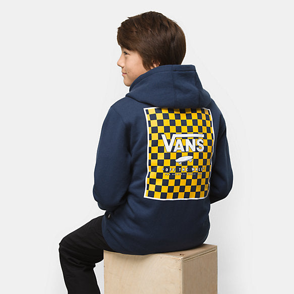 Vans Print Box Back PullOver Dress Blues Lemon Chrome Checkerboard - Hoodie Back