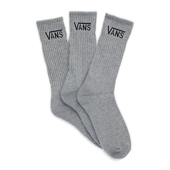 Vans Classic Crew Heather Grey 3 Pair - Socks