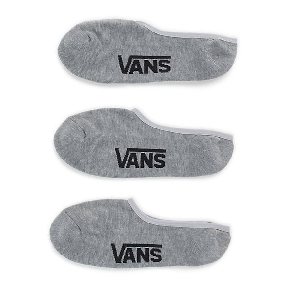 Vans Super No Show Heather Grey 3 Pack - Socks