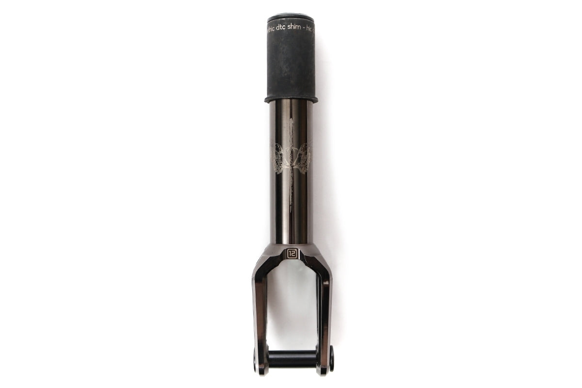 Ethic 12STD Nemesis SCS HIC - Scooter Fork Chrome Black Front View