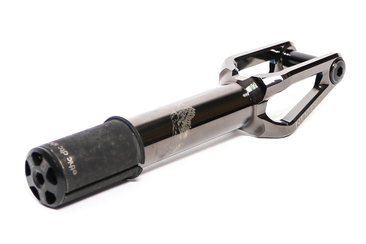Ethic 12STD Nemesis SCS HIC - Scooter Fork Chrome Black Top View
