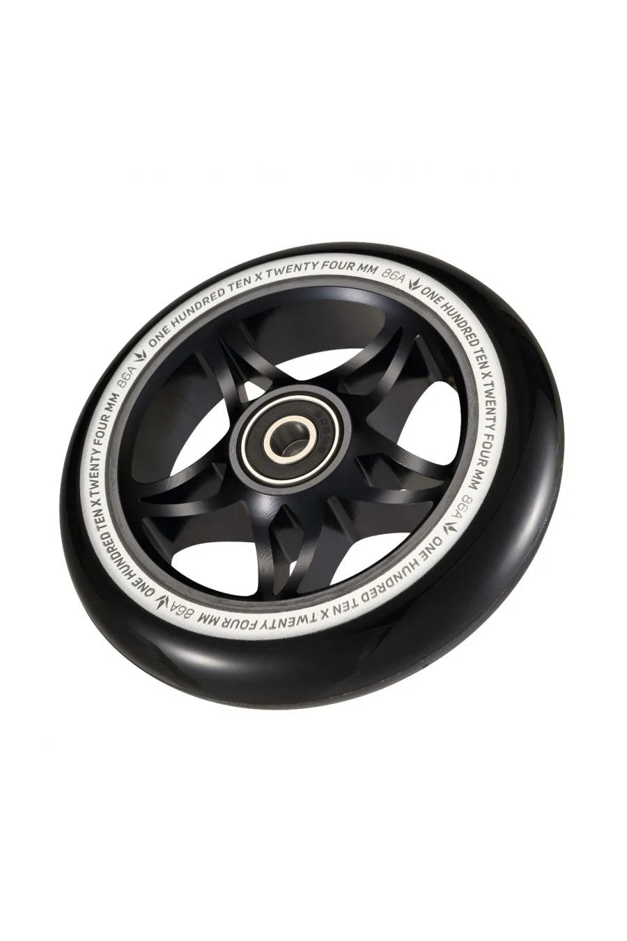 Envy S3 110mm (PAIR) - Scooter Wheels Black Black Angle View