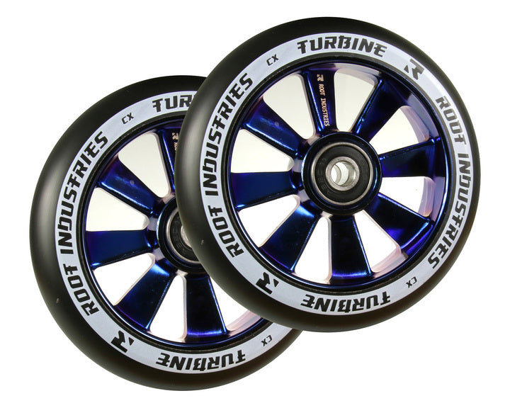 Root Industries Turbine Black PU (PAIR), Scooter Wheels, Blue-Ray