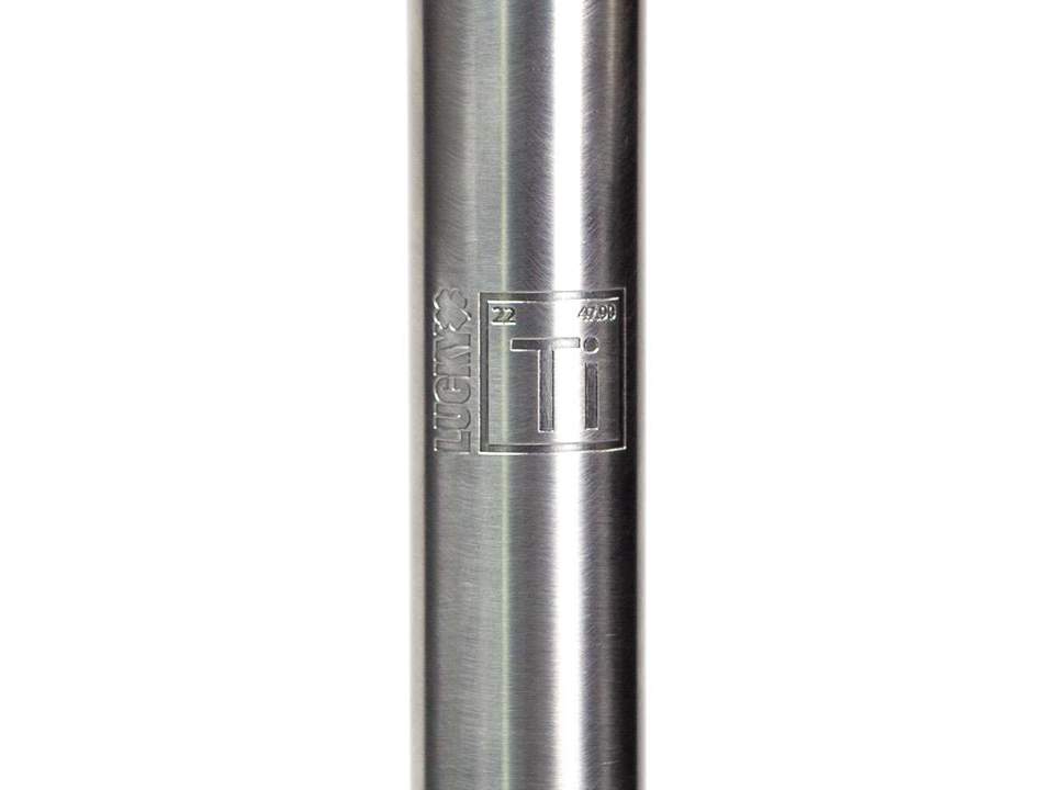 Lucky Titanium Pro - Scooter Bar Raw Close Up Logo