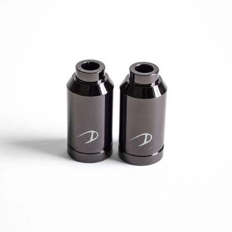 drone aluminum pegs, smoke chrome, front and back