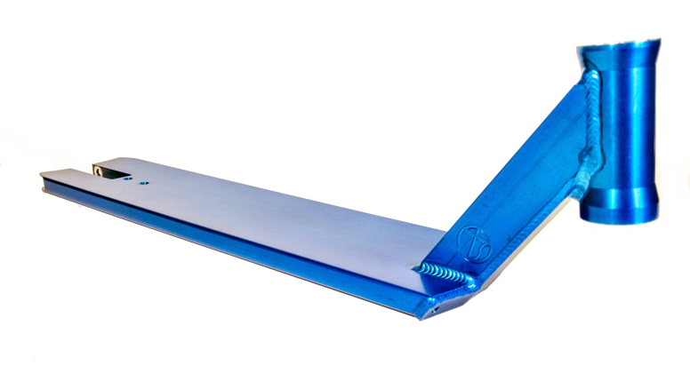 Scooter deck for freestyle scooter, Trans Blue