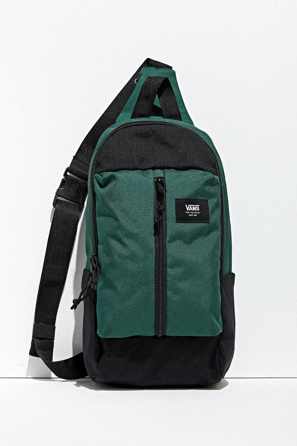 Vans Warp Sling Bag Pine Needle Black - Bag Front