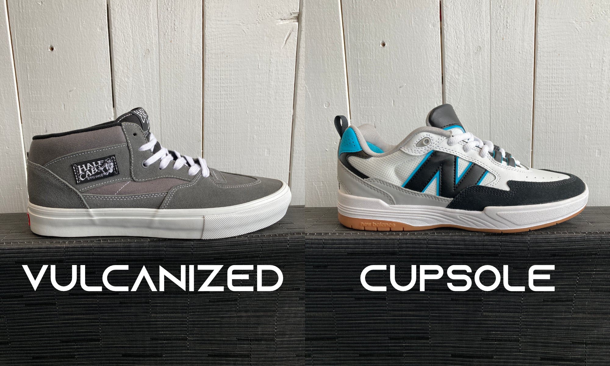Versus Pro Shop blog on the differences between vulcanized and cupsole shoes.