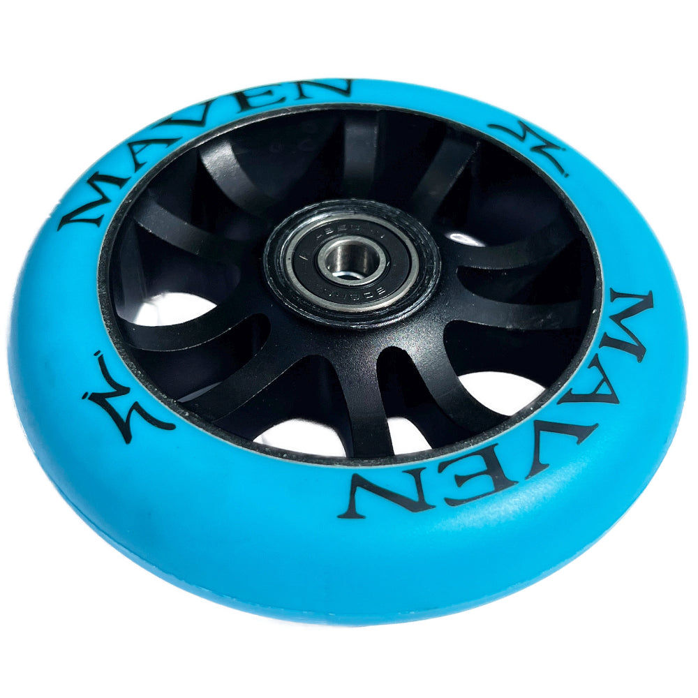AO Scooters Maven Spoked 110mm Scooter Wheels Blue Angle