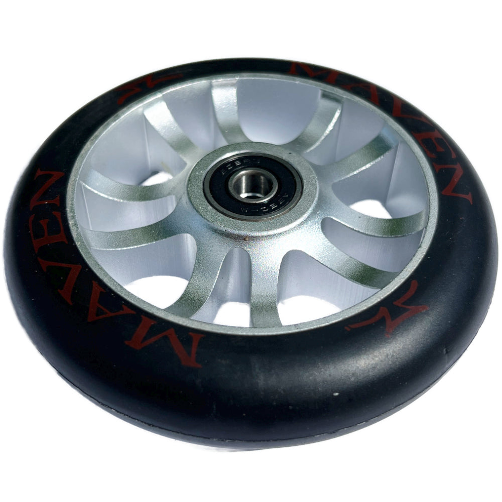 AO Scooters Maven Spoked 110mm Scooter Wheels Silver Angle