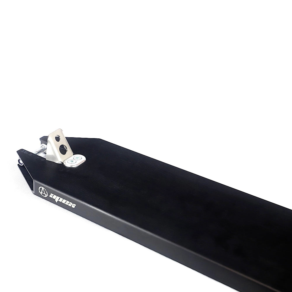Apex 6in Angled Scooter Deck Black Back View With Fender