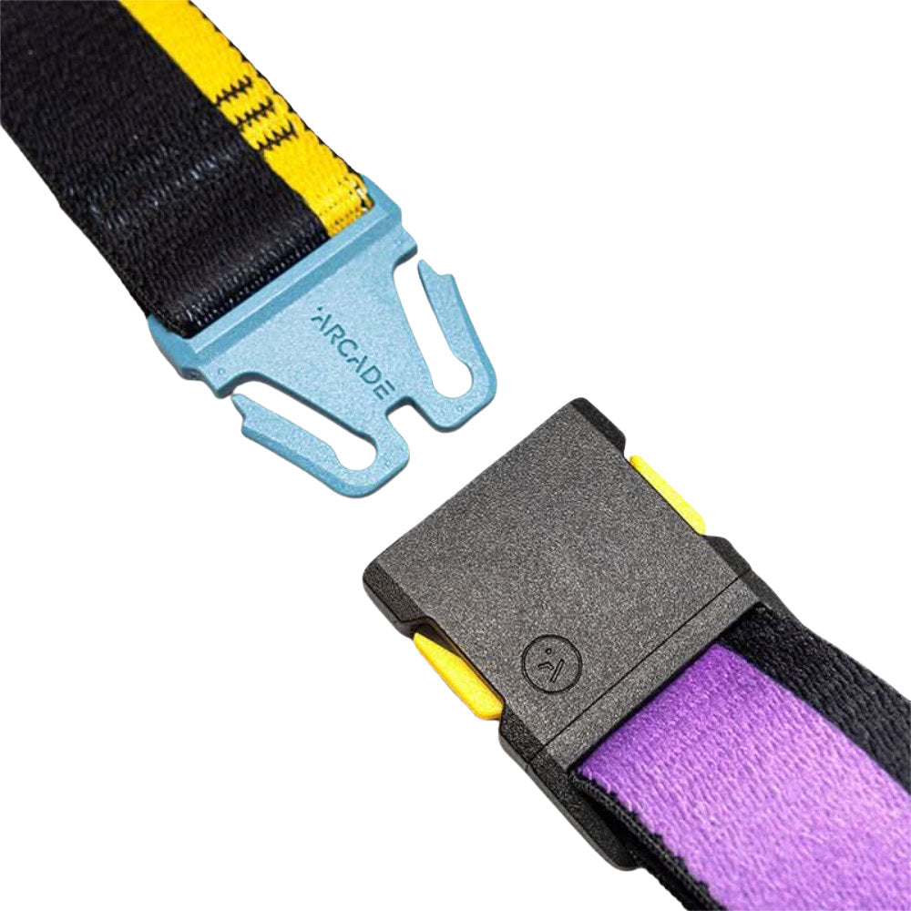Arcade Sierra Slim Belt Acid Fade Purple Buckle Open