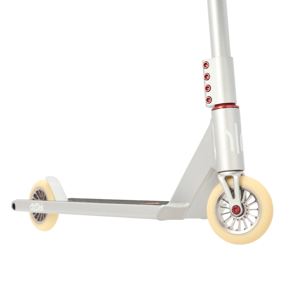 Aztek Architect Street Freestyle Scooter Complete 2024 Platinum Silver forged steel fork and new integrated headset