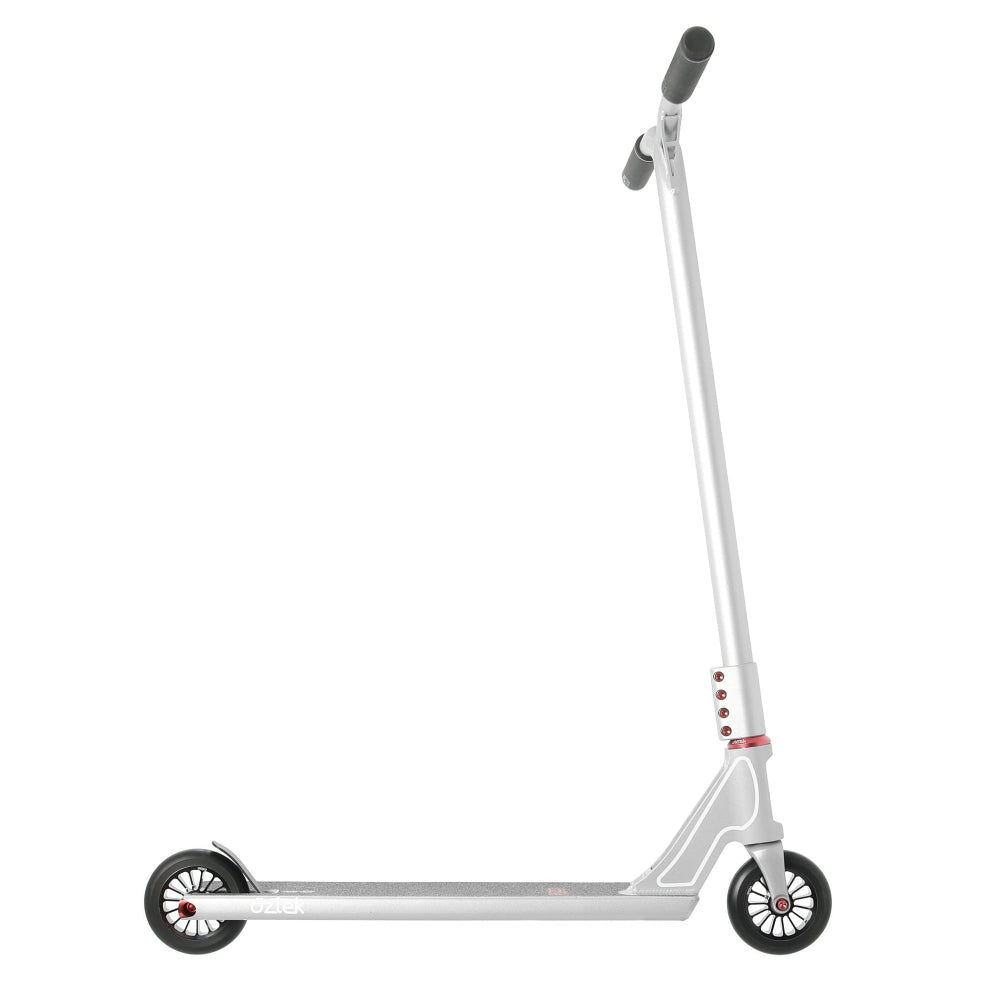 Aztek Fountain 2026 Scooter Complete Platinum Silver Side View