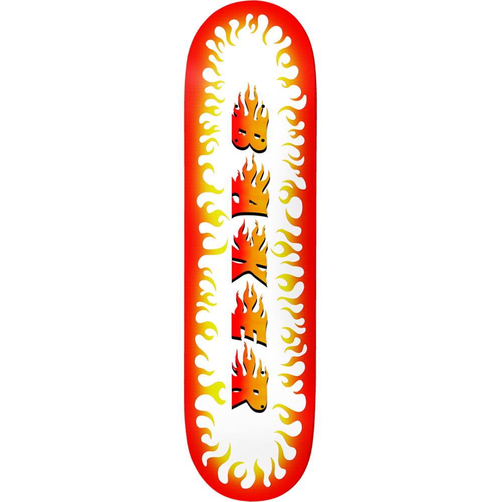 Baker Casper Flama Blanca 8.25 Skateboard Deck Bottom Design