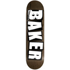 Baker Brand Logo B2 White / Brown Veneer 8.25 - Skateboard Deck