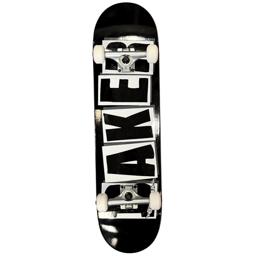 Baker Brand Logo Black W/ White Wheels 8.25 - Custom Skateboard