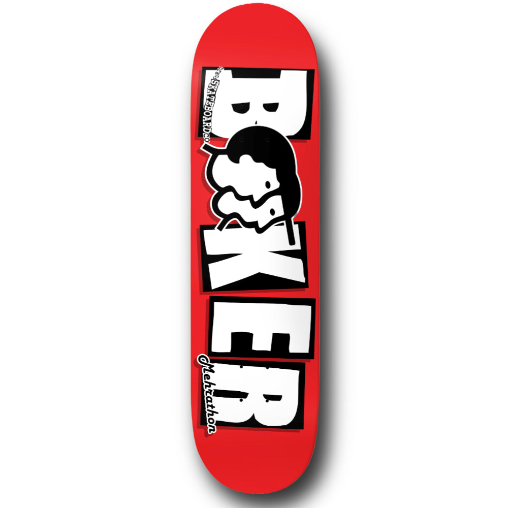 Baker X Mehrathon Red White Skate Deck 