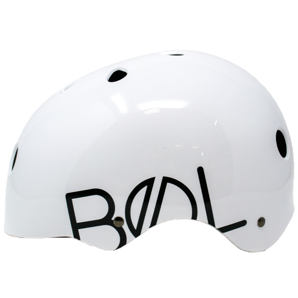 Bol Skate Helmet Gloss White Side View
