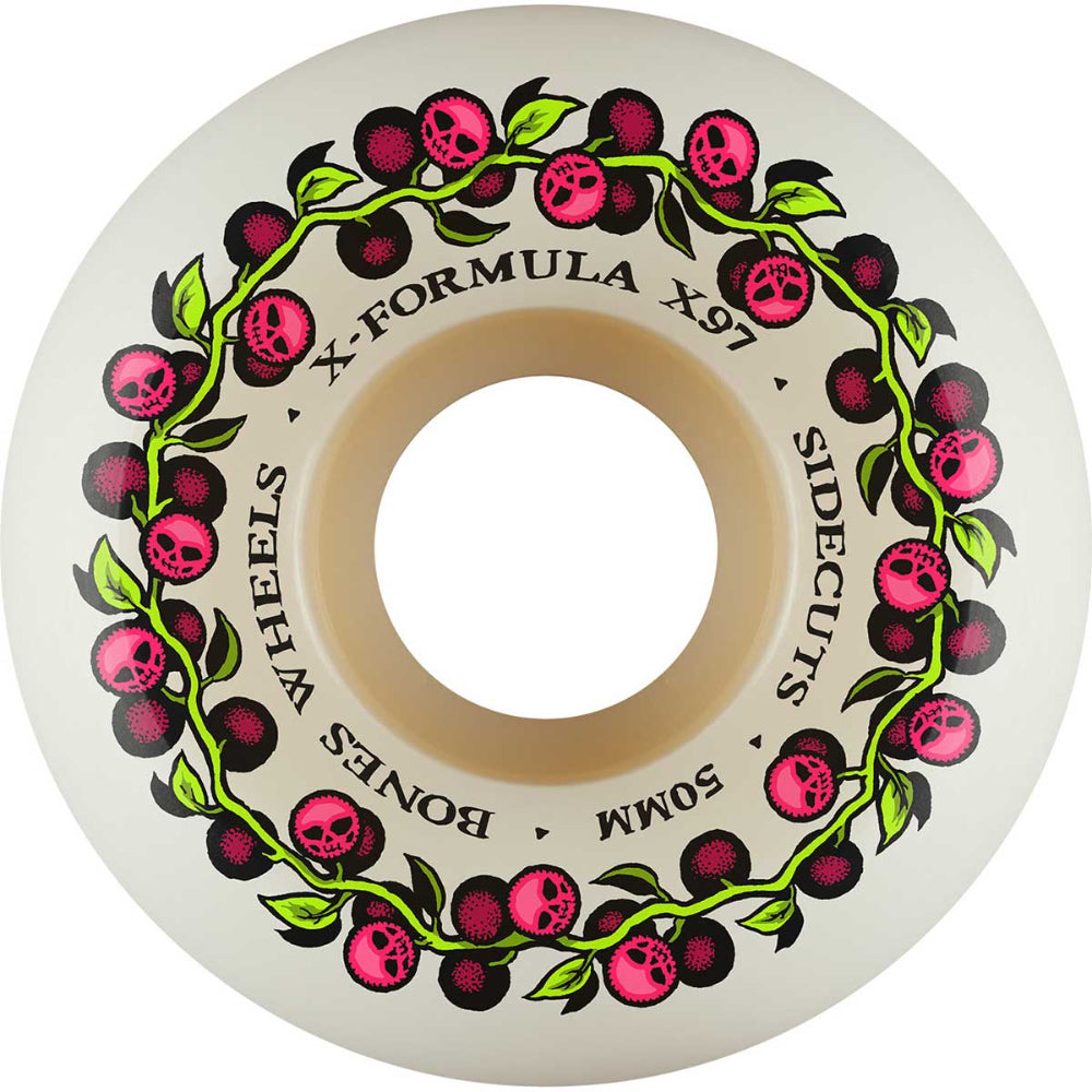 Bones X-Formula Skull Berries Sidecuts V5 X-97a 50mm - Skateboard Wheels