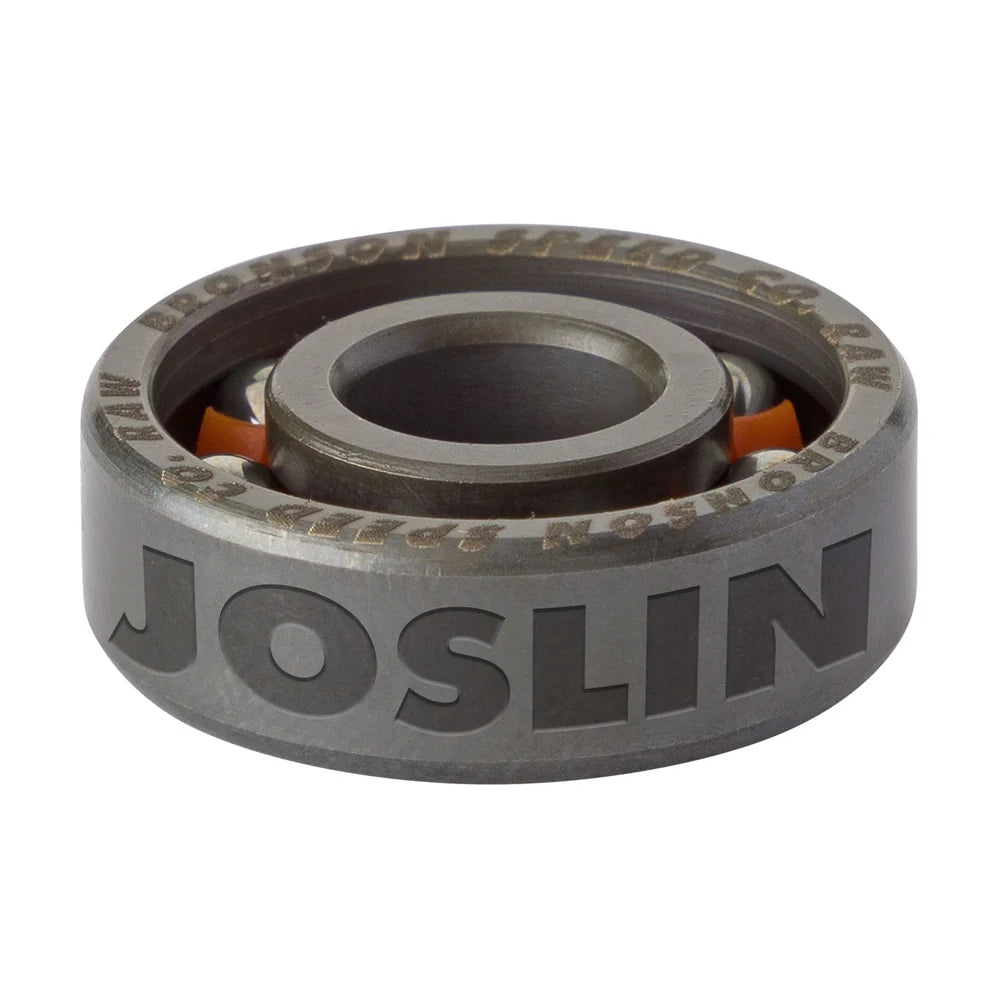 Bronson Raw Joslin 6-Ball Pro Skateboard Bearings Name engraving