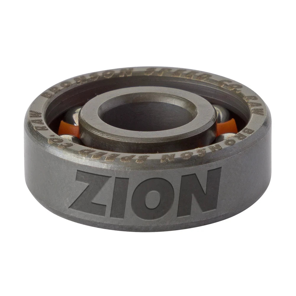 Bronson Raw Zion Wright Pro 6-Ball Skateboard Bearings Zion Engraving