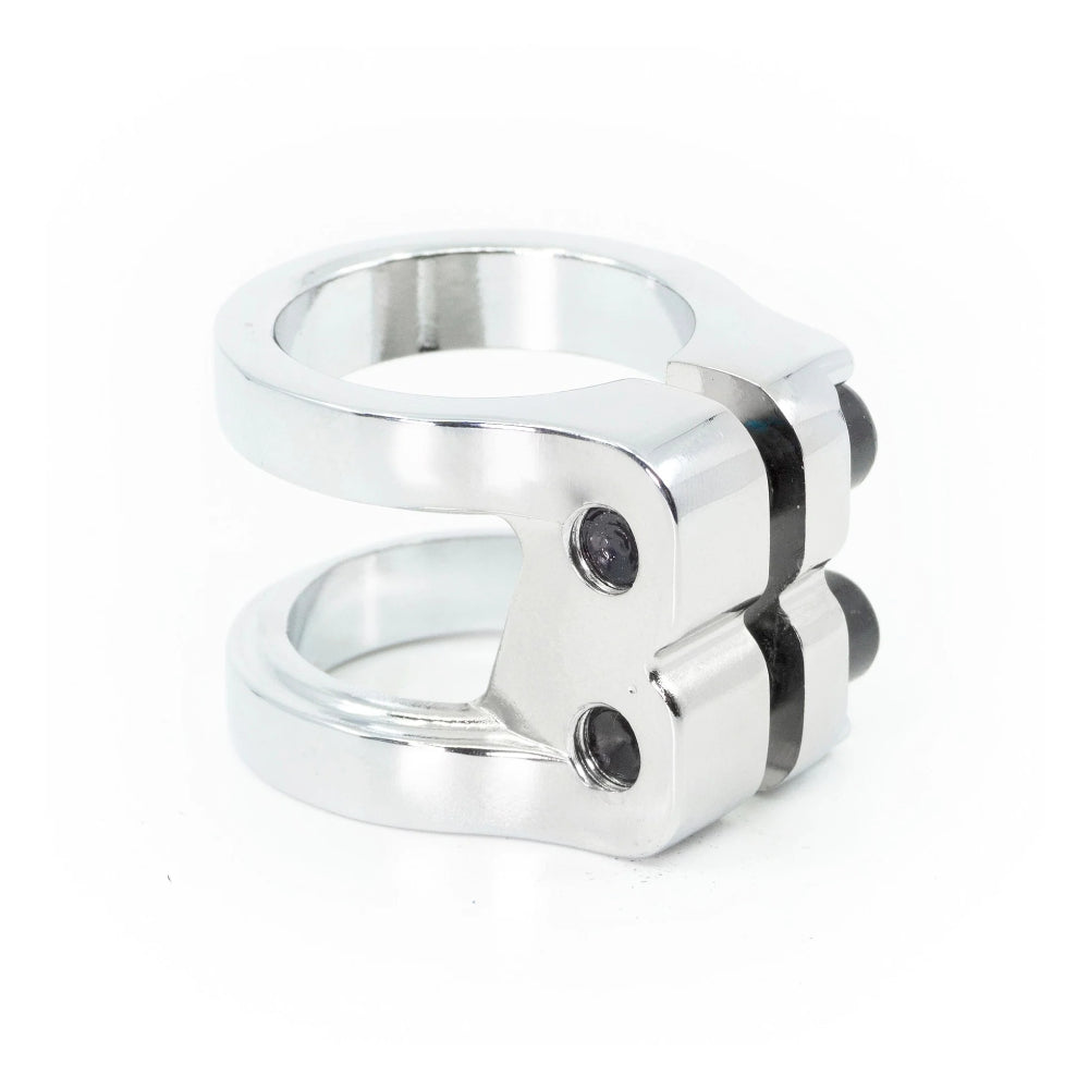 Core Venom Double Scooter Clamp Chrome Back View