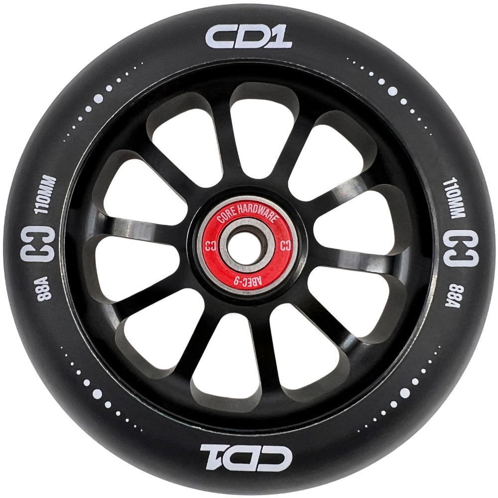 Core CD1 Spoked 110mm Scooter Wheels Black