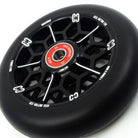 Core Hex Hollow 110mm Scooter Wheels Black Angle View