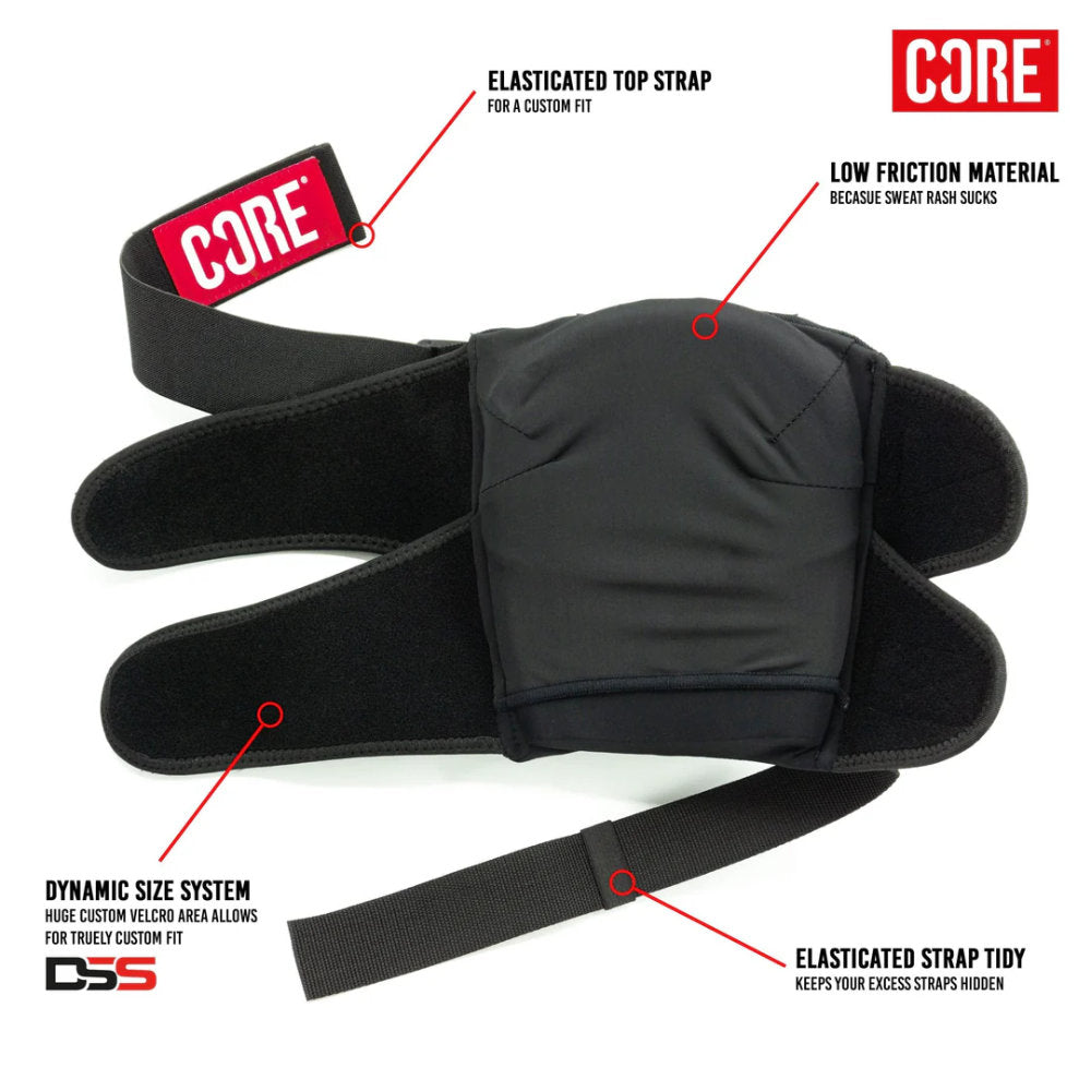 Core Pro Park Knee Pads Black Details