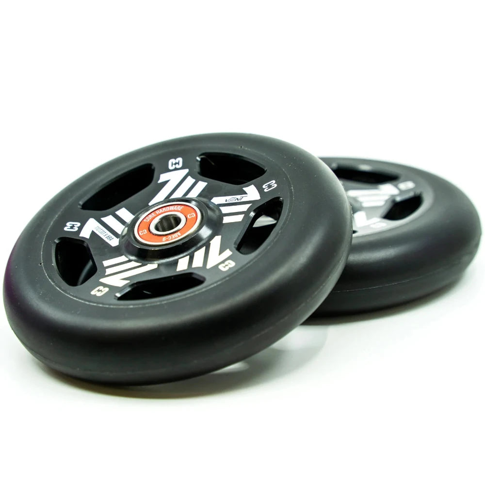 Core Vent Hollow 110mm Scooter Wheels Black Pair