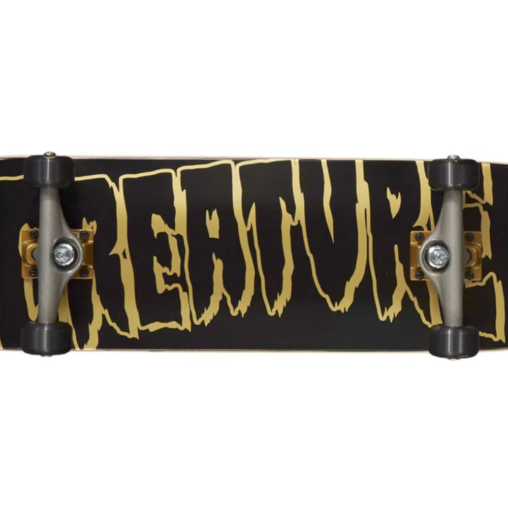 Creature Logo Outline Metallic Gold LG 8.25 - Skateboard Complete