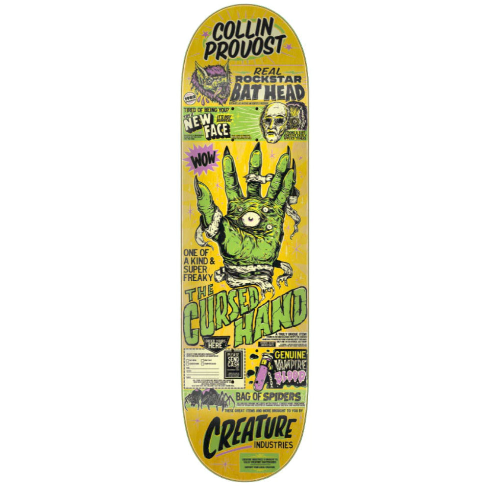 Creature Provost Cursed Hand 8.47 - Skateboard Deck