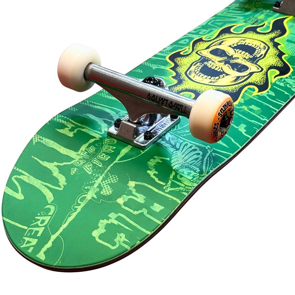 Creature Evil Twins 8.4 Green Custom Skateboard Close Up