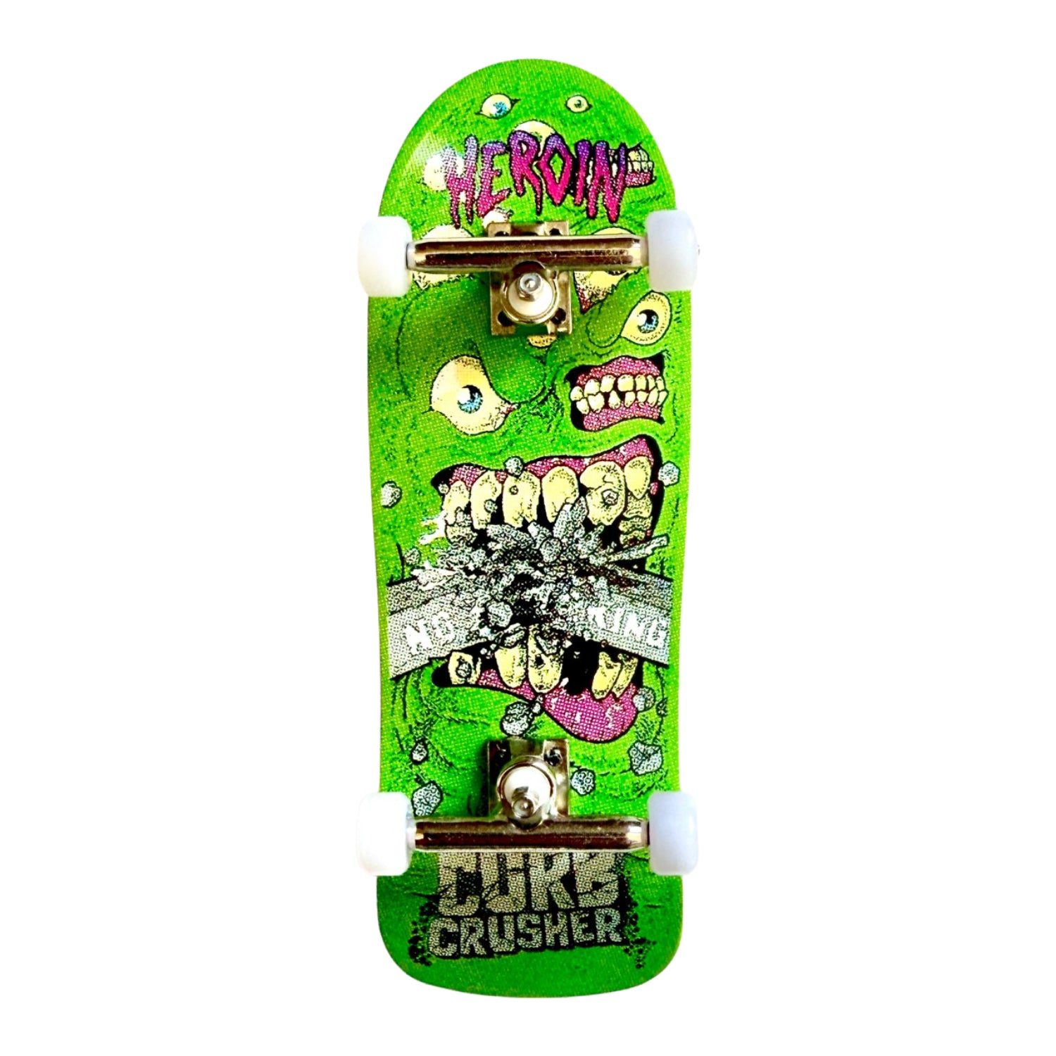 CustomFB x Heroin Curb Crusher Chomp - Fingerboard Complete Bottom Design