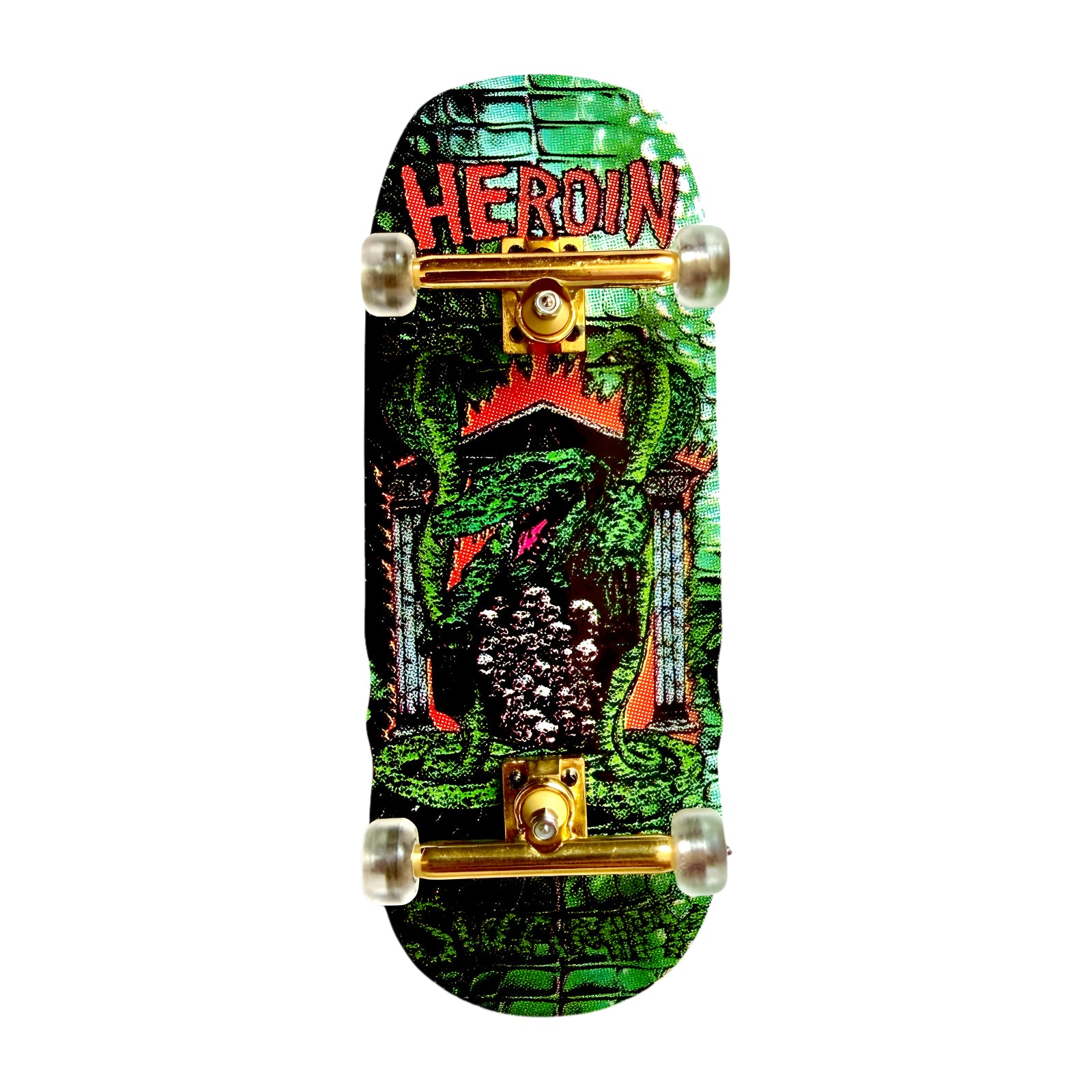 CustomFB x Heroin Swampy Knock Off 36.5mm - Fingerboard Complete Bottom