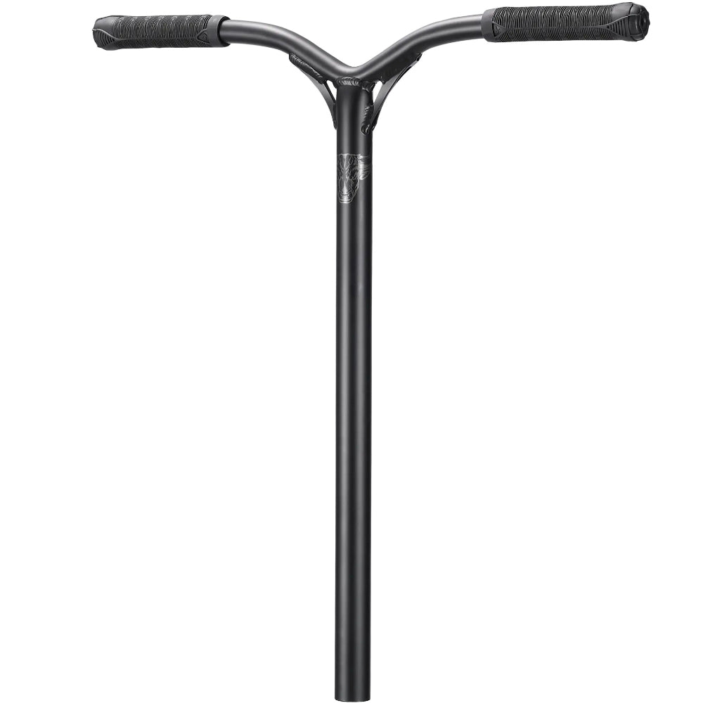 Envy Bull Aluminium Scooter Bars Black Angle View With TPR Grips