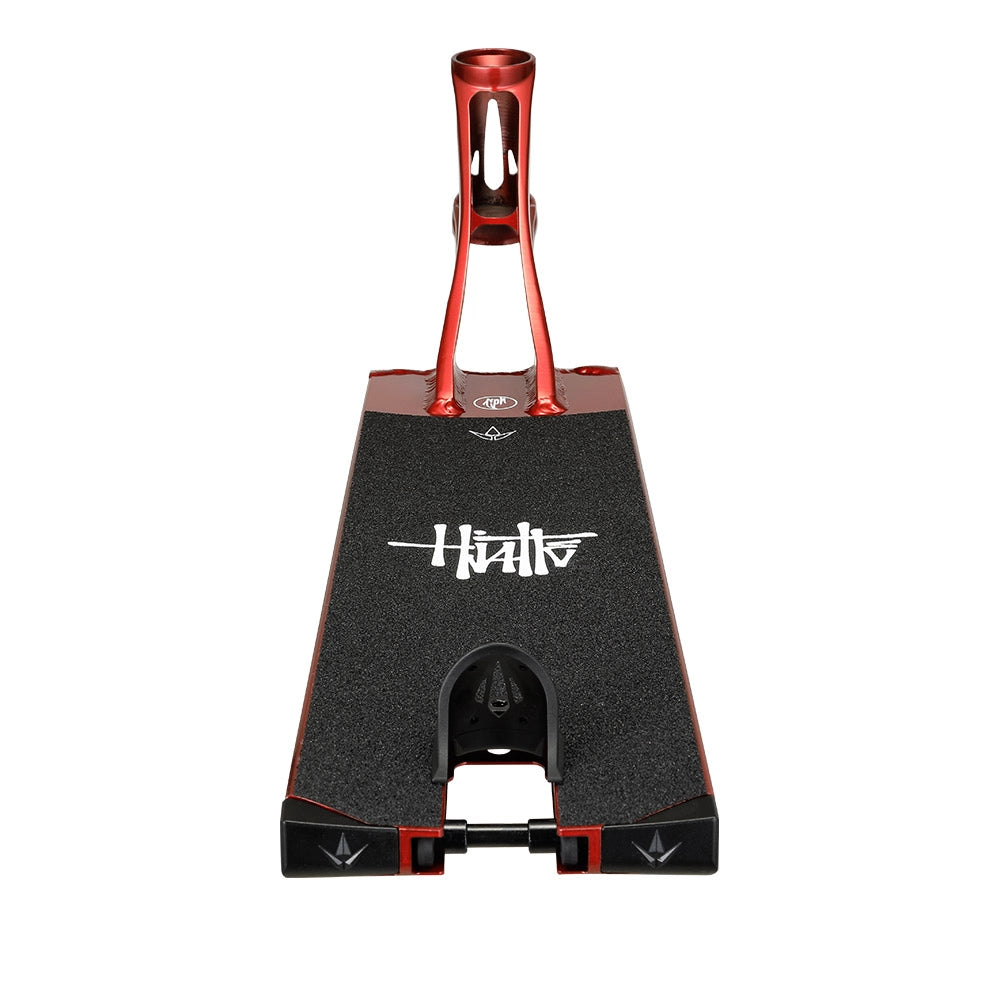 Envy AOS V6 Happy Hjalte Sig. Scooter Deck in Danish Red Back View With Composite Fender