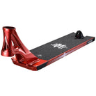 Envy AOS V6 Happy Hjalte Sig. Scooter Deck in Danish Red Left Front Angle View With Forged Headtube