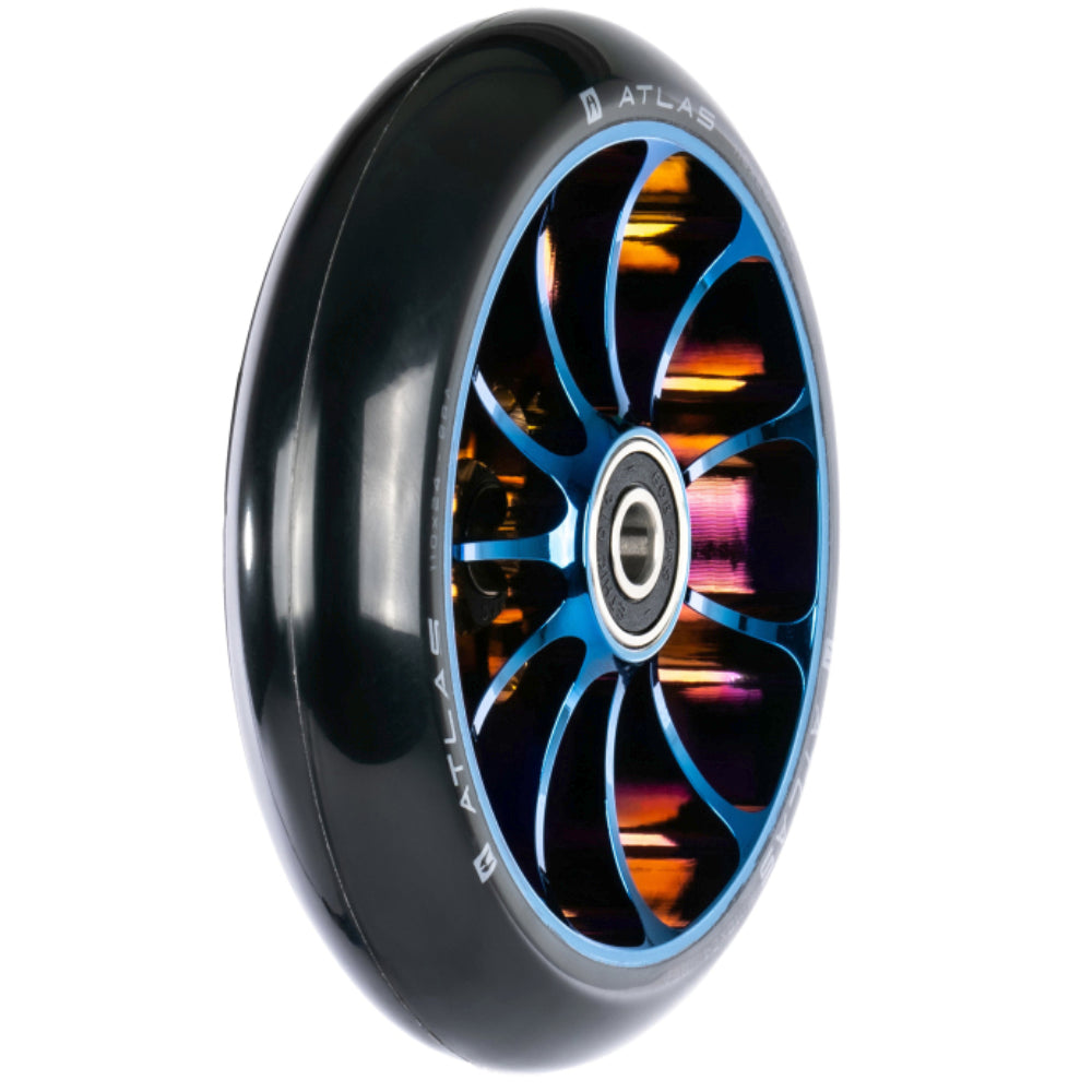 Ethic DTC Atlas 110mm Scooter Wheel Chrome Blue Angle