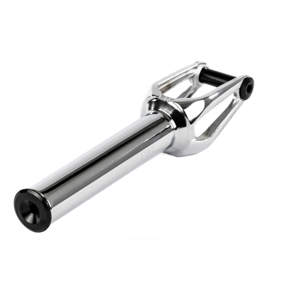 Ethic DTC Heracles Steel 12STD SCS Freestyle Scooter Fork Chrome Top Angle