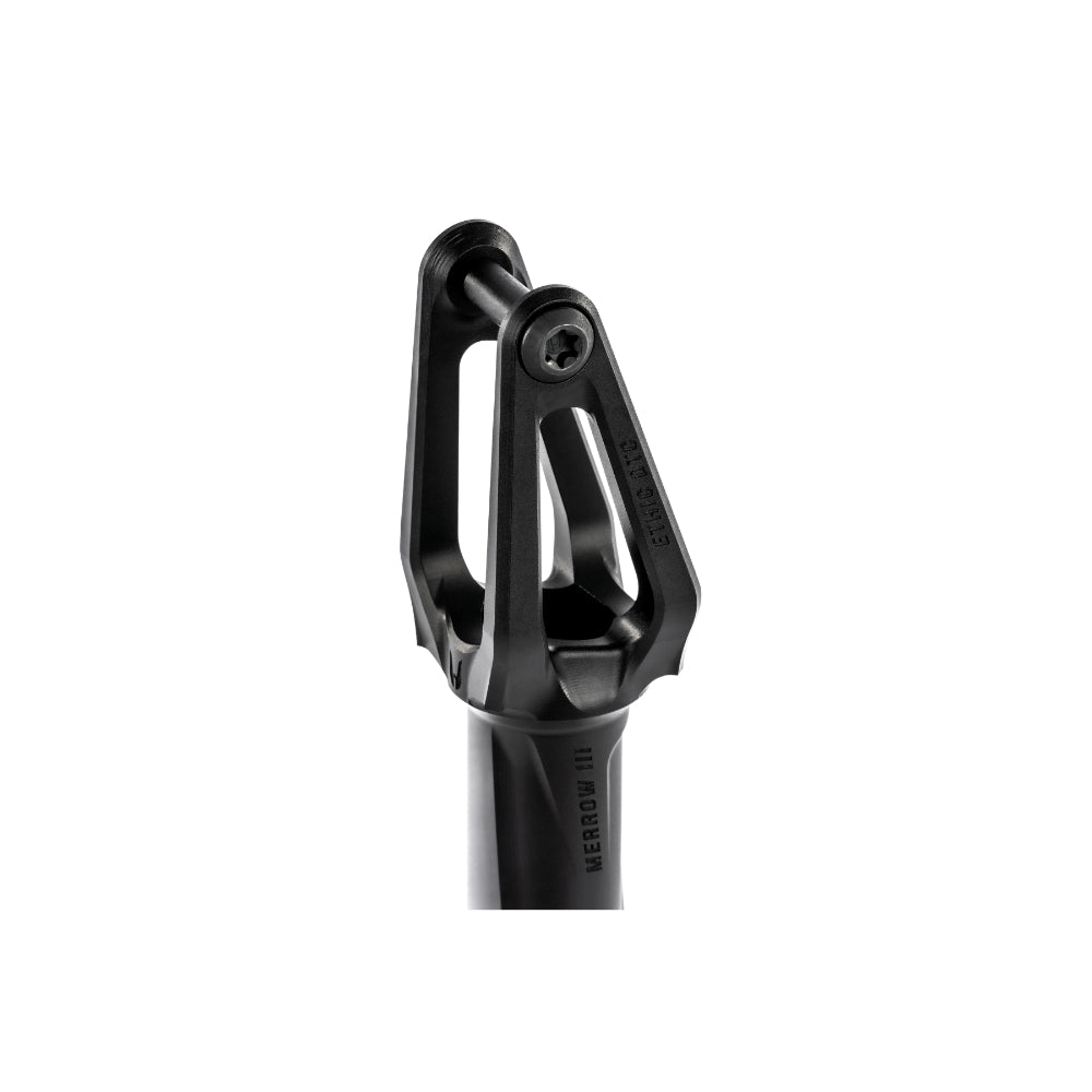 Ethic DTC Merrow V3 IHC Lightest Freestyle Scooter Fork Black Close Up