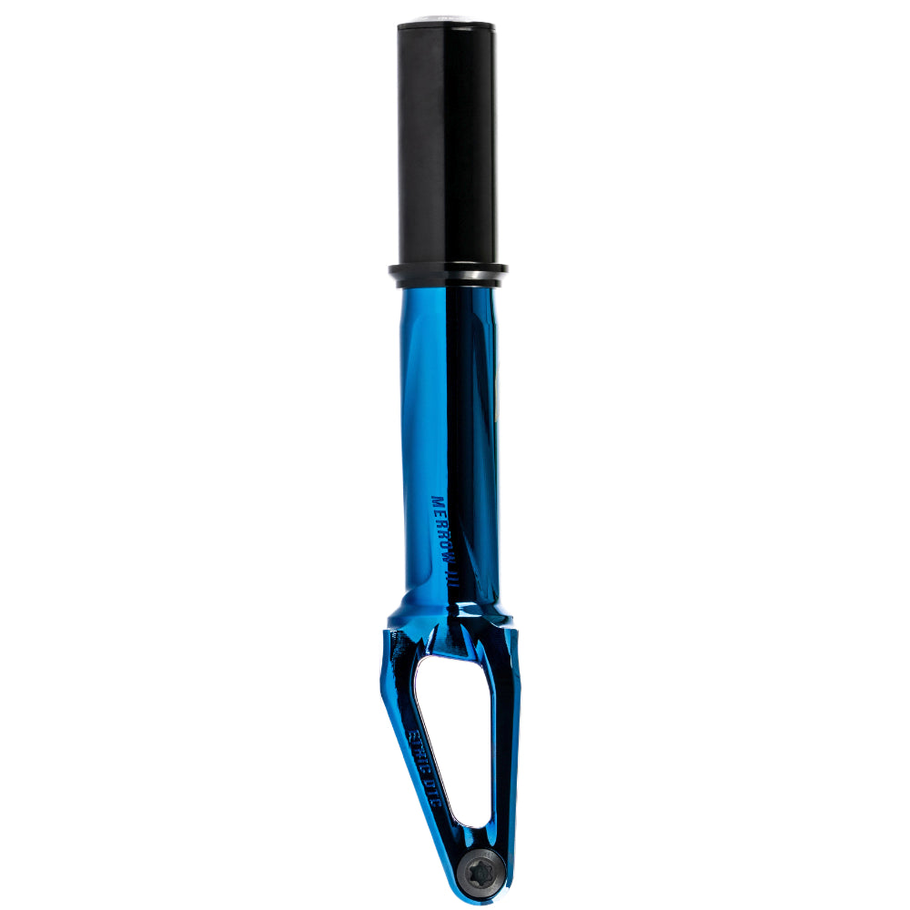 Ethic DTC Merrow V3 IHC Lightest Freestyle Scooter Fork Chrome Blue Side View