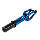 Ethic DTC Merrow V3 IHC Lightest Freestyle Scooter Fork Chrome Blue Top Angle