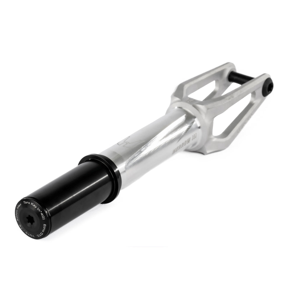 Ethic DTC Merrow V3 IHC Lightest Freestyle Scooter Fork Raw Top Angle