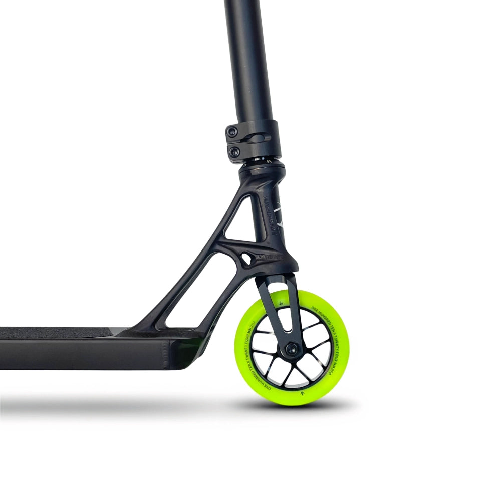 Ethic DTC Pandemonium 8/12STD Custom Pro Hybrid Scooter Side View with Envy Jet 110x24mm Wheels