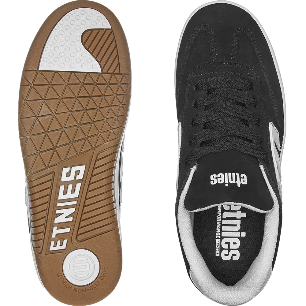 Etnies Locut Shoes Black Bottom / Top View