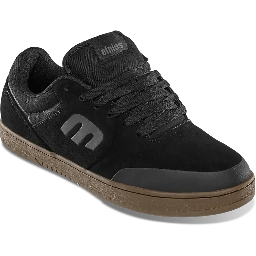Etnies Marana Michelin Black / Gum / Dark Grey Shoes Angle View With Reinforced Top Cap