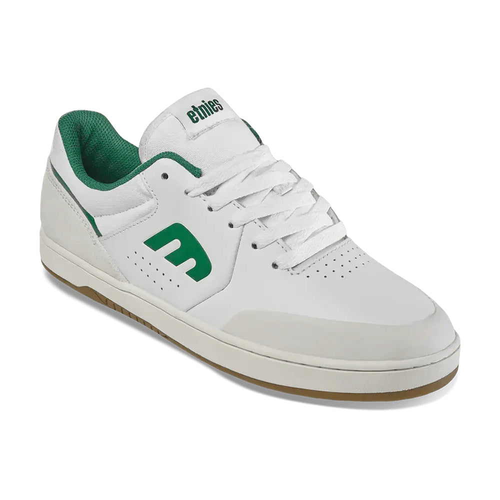 Etnies Marana Michelin White/White/Green Shoes Angle View